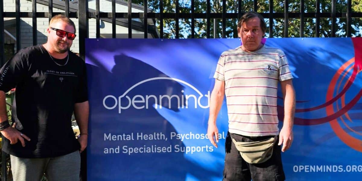 Open Minds Client Wayne with Support Worker Adam